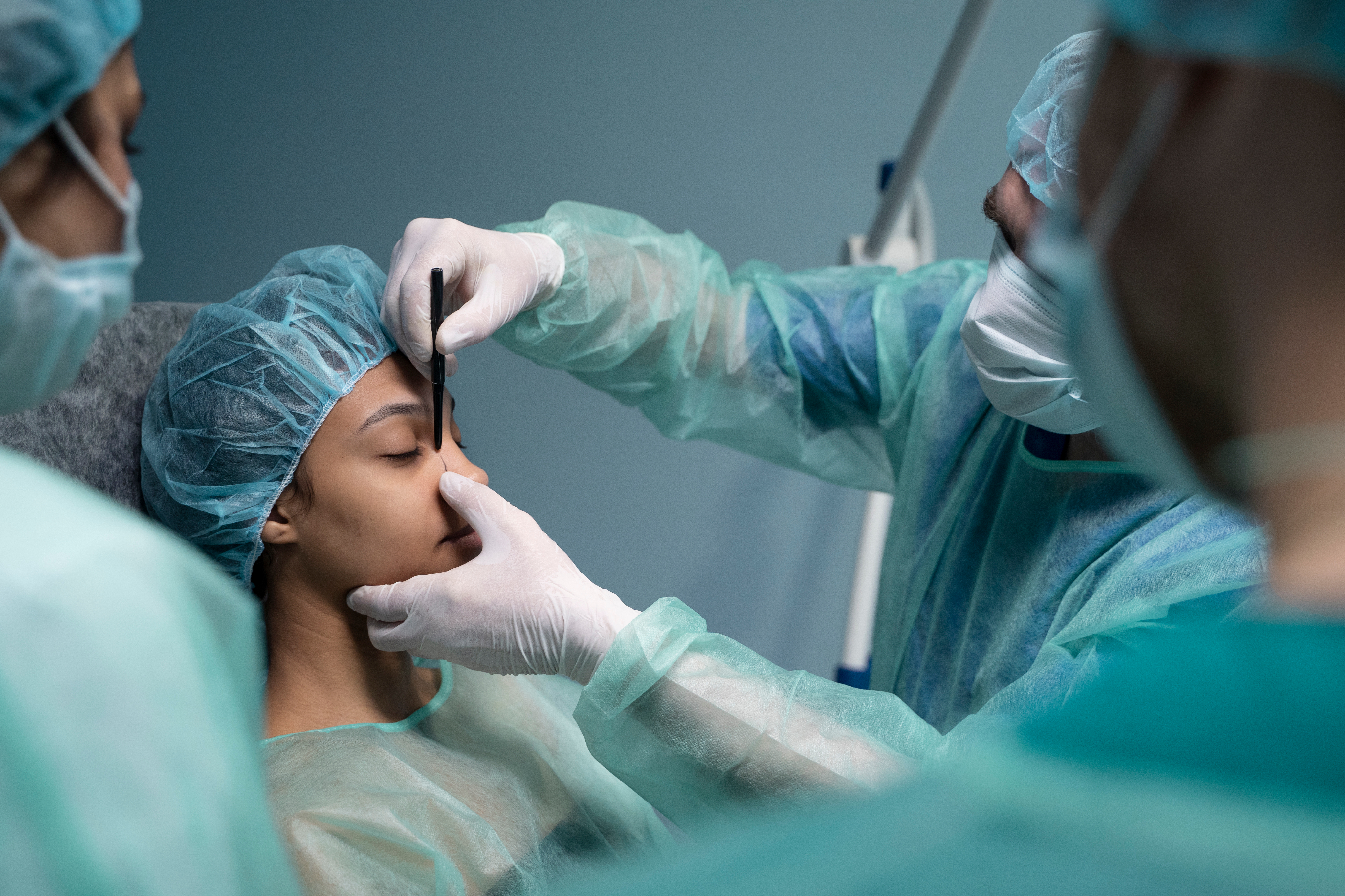 Doctor with patient
